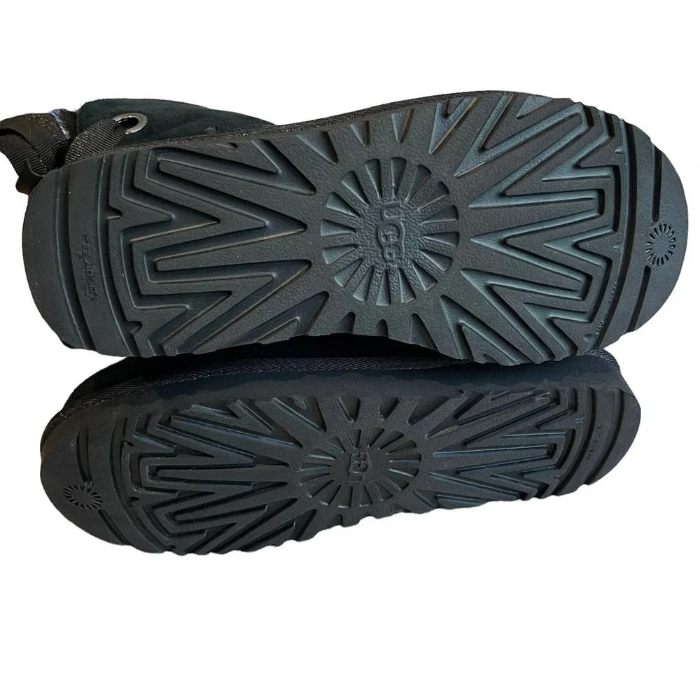 UGG Customizable Bailey Bow Mini Boots Black Women's Size 6